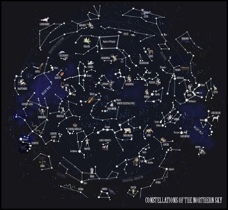 CONSTELLATIONS NORTHERN SKY PRINT